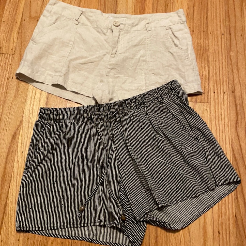 Shorts Bundle. Linen Shorts + Drawstring Shorts